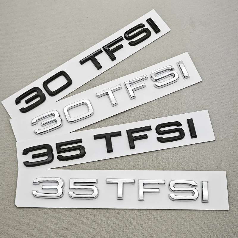 

3D ABS Chrome Black Car Styling 30 35 TFSI Rear Trunk Badge Emblem For Audi A3 8V A4 B9 30TFSI 35TFSI Auto Exterior Accessories
