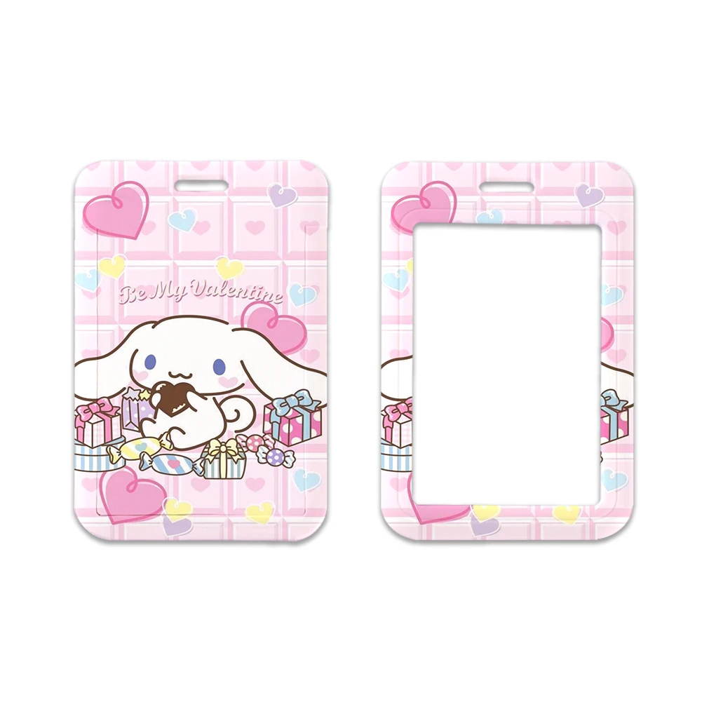 W Cinnamoroll ID kieszeń na karty smycz Sanrio dziewczęca zabezpieczenie na drzwi etui smycz na szyje etui na karty kredytowe poświadczenia akcesoria