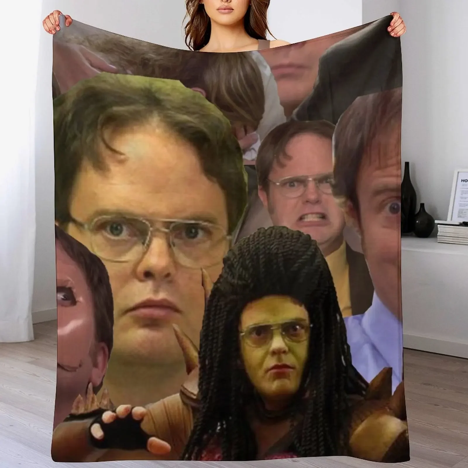 

Dwight K. Schrute Throw Blanket sofa bed Warm Thins Personalized Gift Blankets