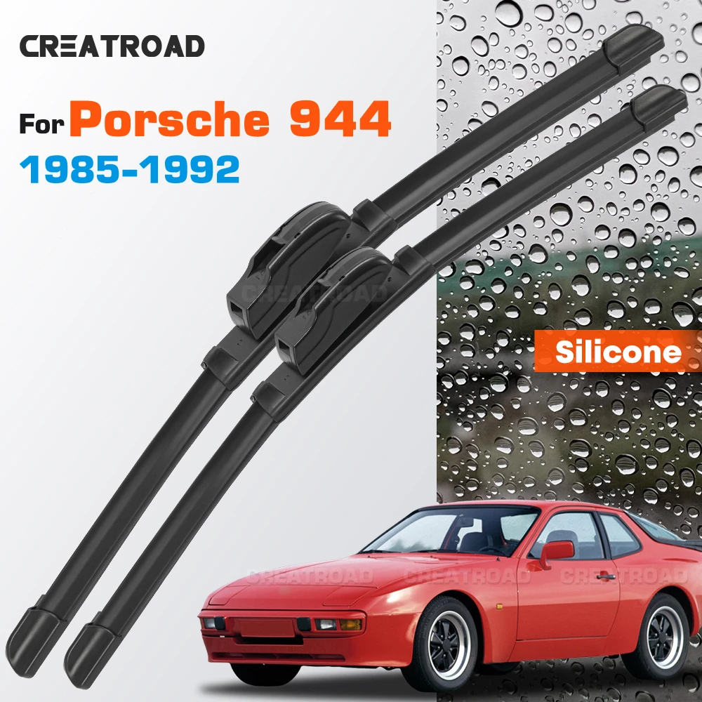 

Silicone Wiper Blades Fit For Porsche 944 1985-1992 Coated Silent HD Wear-Resistant Car Windshield Wipers 19"+19"