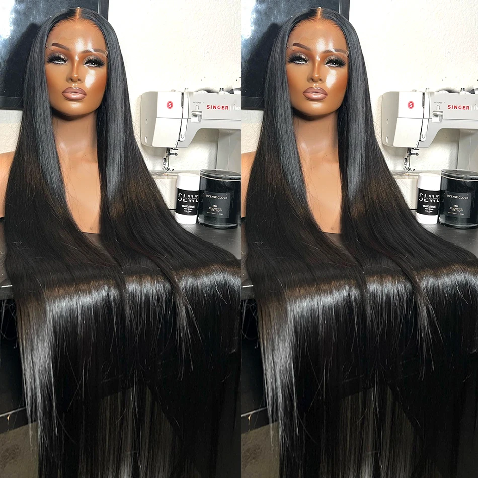 13x4 13x6 Bone Straight Hd Lace Frontal Human Hair Wigs 4x4 5x5 Glueless Wear And Go Closure Pre Plucked Cut Lace Front Wig