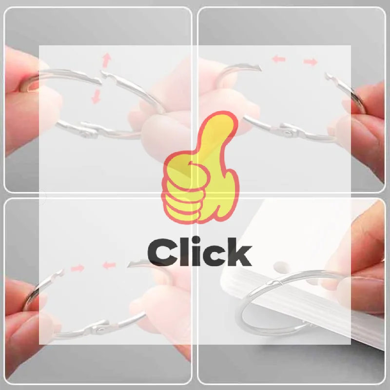 50 Buah Cincin Besi 20/30/40MM untuk Loose Leaf, Cincin Pengikat, Cincin Spiral, Cincin Besi, Cincin Buku, Cincin Binder Loose Leaf