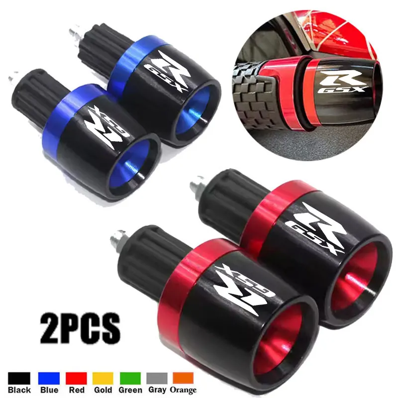 Embouts de poignées de guidon de moto, bouchon d'extrémité de barre de poignée pour Suzuki GSXR 250 400 600 750 1000 GSX-R 125 150 250 400 600 750 1000