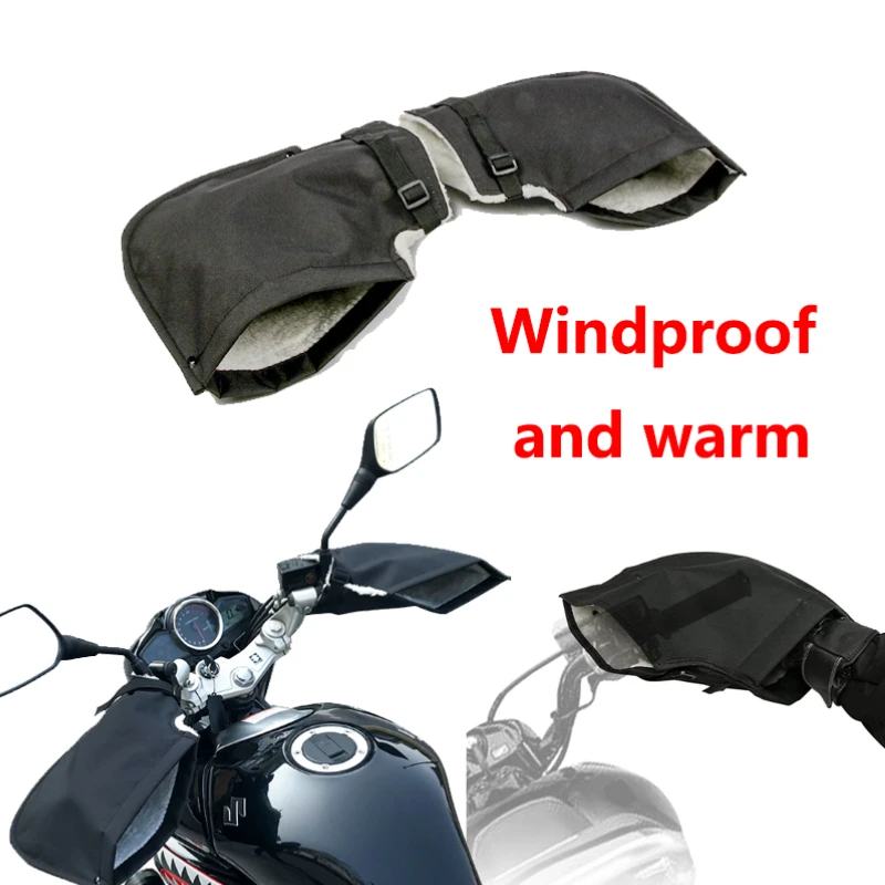 

Motorcycle Handlebar Gloves Windproof Winter Warm Velvet Covers For Motorcycle Scooter Electric Vehicles 오토바이 방한 핸들커버
