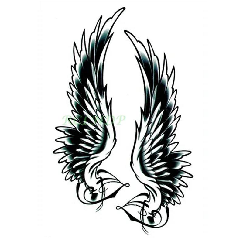 Waterproof Temporary Tattoo Sticker divine wings of angel tatto stickers flash tatoo fake tattoos for girl women lady 7