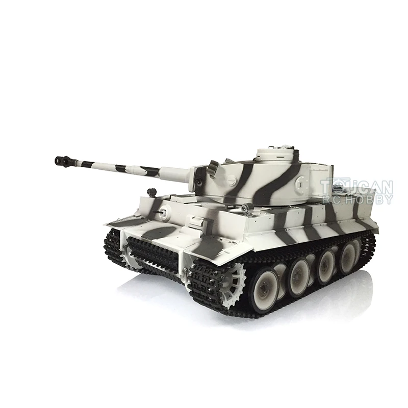 HENG LONG Tank 3818 1/16 RC 7,0 Tiger I RTR barril retroceso pistas de Metal ruedas coche de Control remoto niños para juguetes TH19122