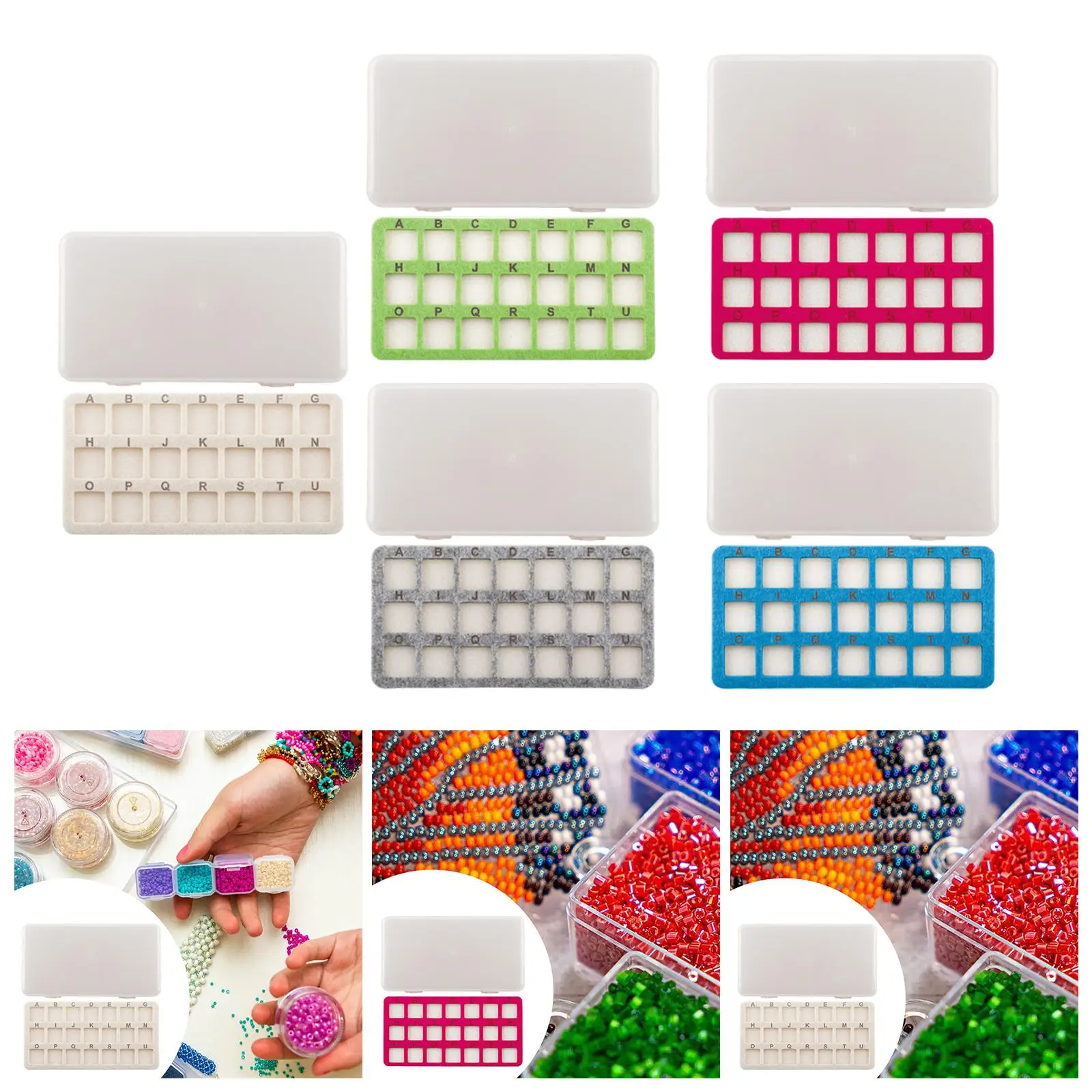 

Коврик для хранения бусин, 21-слотовый коврик для бисера, удобный компактный органайзер для бус для DIY, хобби, принадлежности для изготовления ювелирных изделий, подвески