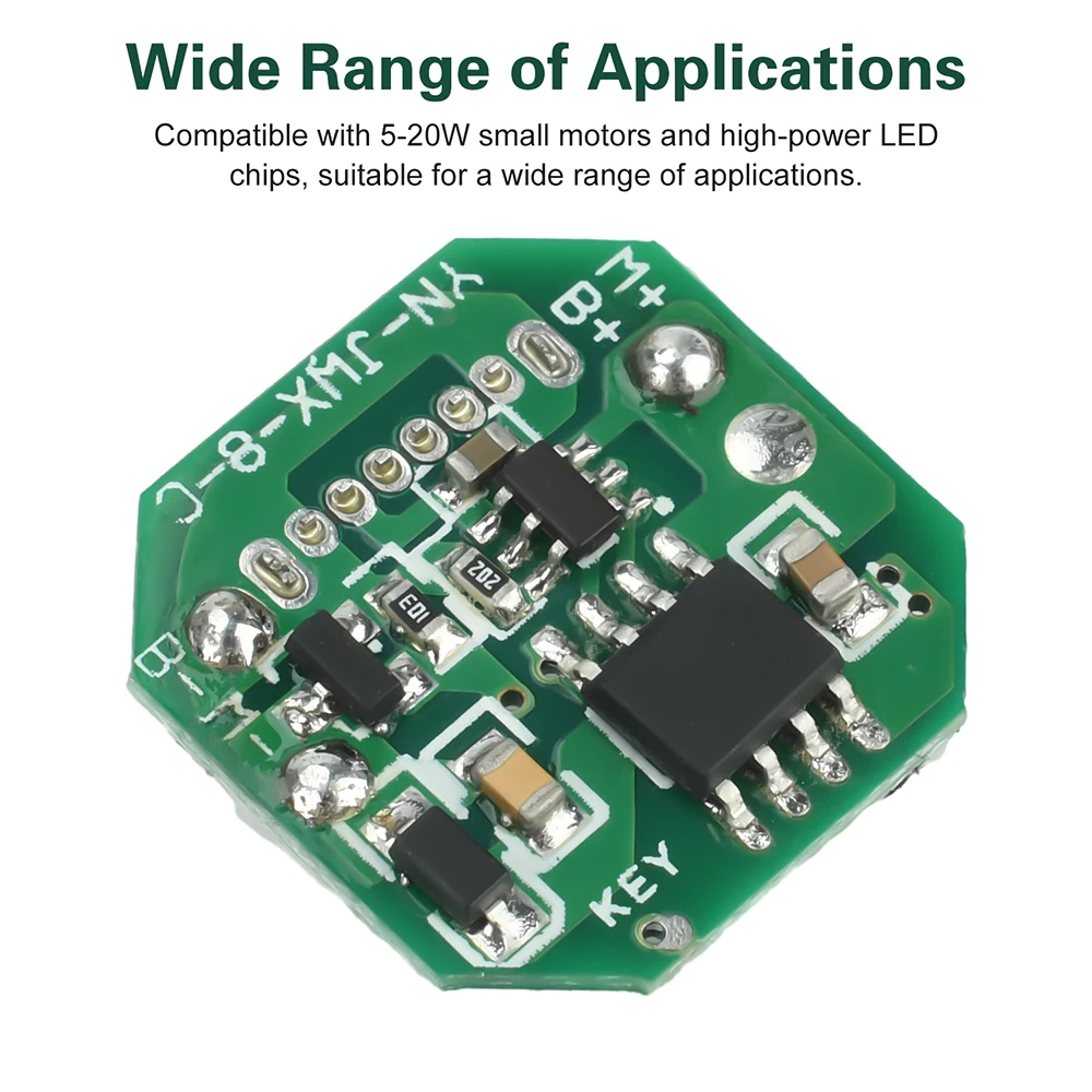 DC 3.2-4.2V High Intensity Flashlight Driver Board Motor Driver Board Flashlight DIY Accessories Self-Locking Switch Type C
