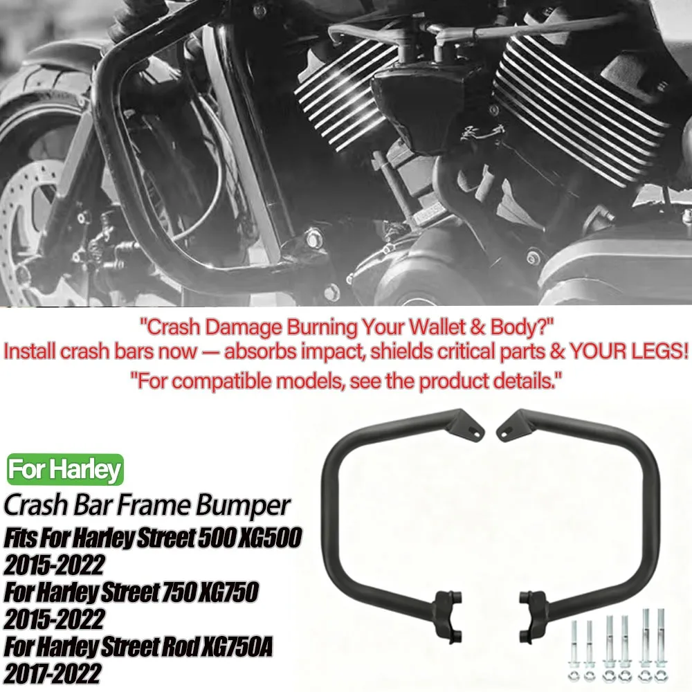 

For Harley Street 500 / 750 XG750 2015-2022 Street Rod XG750A 2017-2022 XG500 Motorcycle Accessories Engine Guard Crash Bars