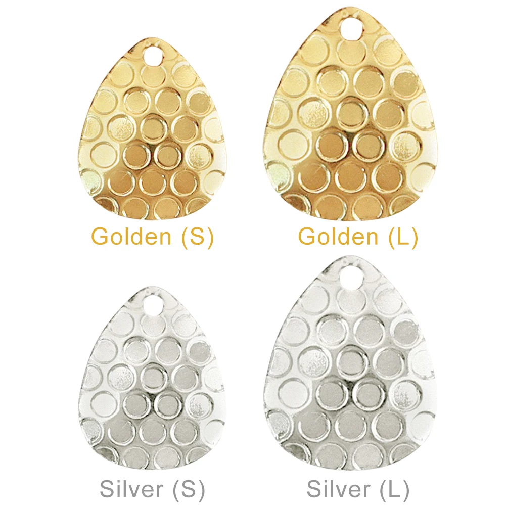 20 pièces bricolage Spinners paillettes bruit métal goutte d'eau paillettes cuillère de pêche Spinner lames pour bricolage leurres de pêche accessoires