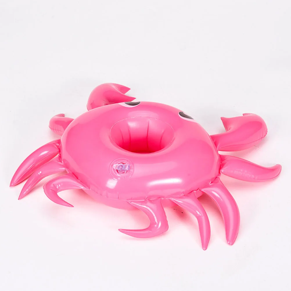 

3 PCS Inflatable Crab Cup Holder Reusable Drink Holders for Pool Toy Floating Cartoon