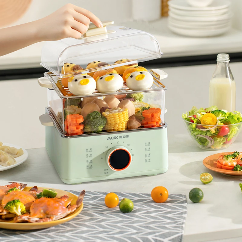 

Electric Steamer Stewing and Cooking Integrated Breakfast Machine Electric Steam Box Household Three-Layer Multi-Functional