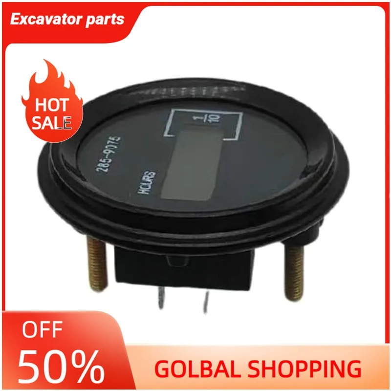 

Hour Meter LCD Display Accessories for 320D Excavator Engine Electronic Remote Control Timer 285-9075 Easy Installation