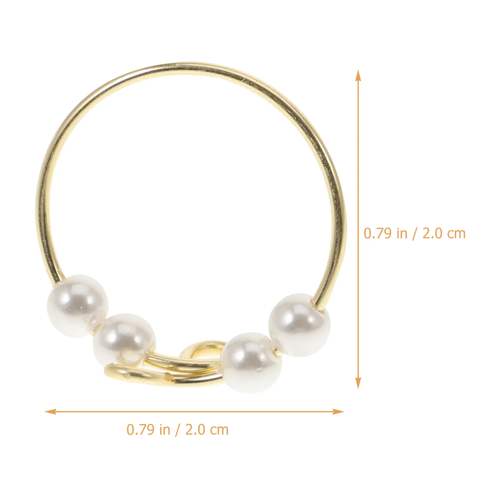 2 Pcs Swivel Ring Sterling Silver Pearl Anxiety Bead Adjustable Plating Alloy for Women Depression Reduce