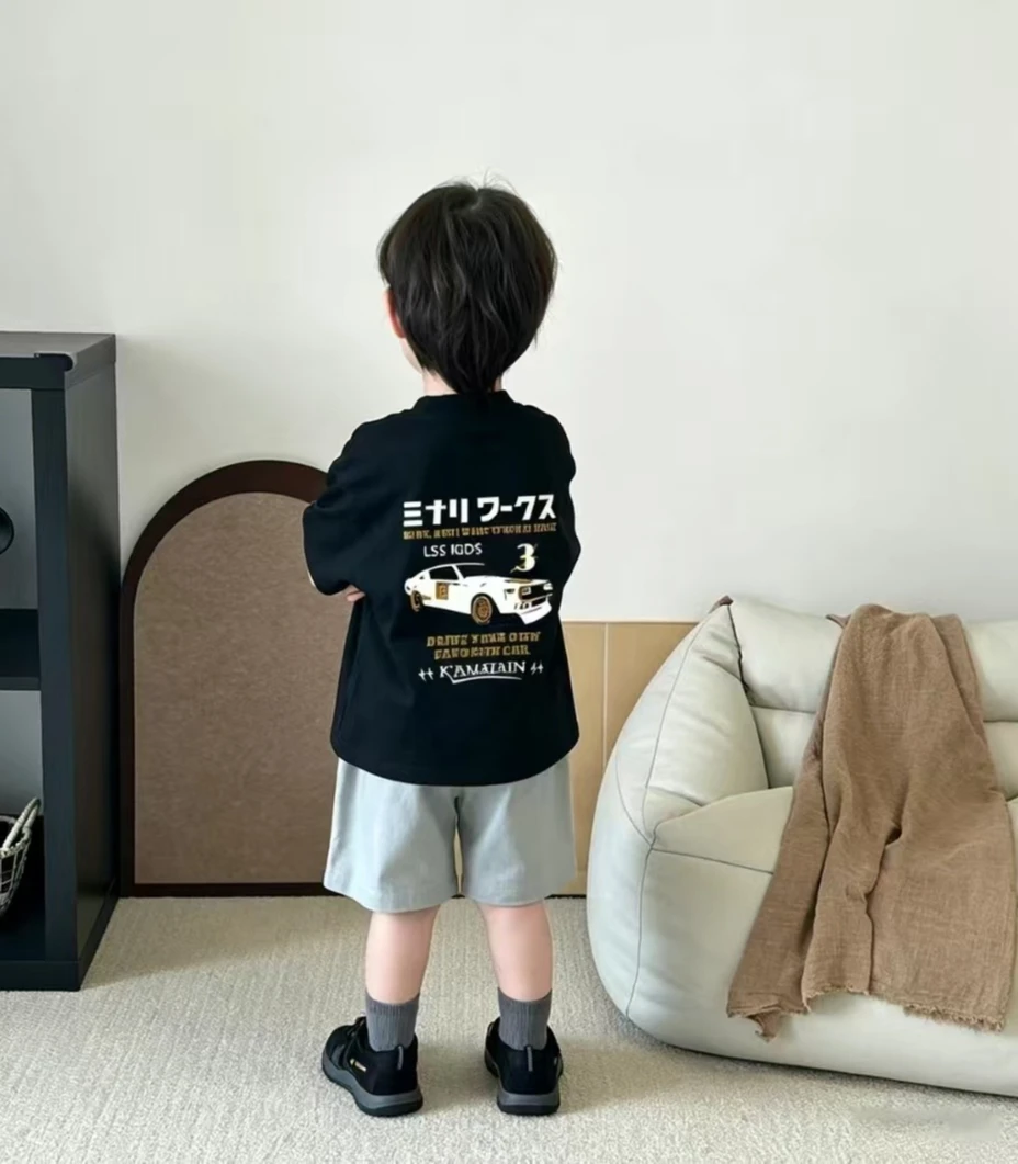 Nick's 2026 best-selling 100% cotton children's T-shirt, a small-sized loose and comfortable top for boys and girls.