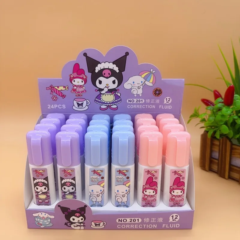 24pcs Sanrio Cute Cartoon Correction Solution Solution For Students' Typos Correction Solution For School Stationery Wholesale