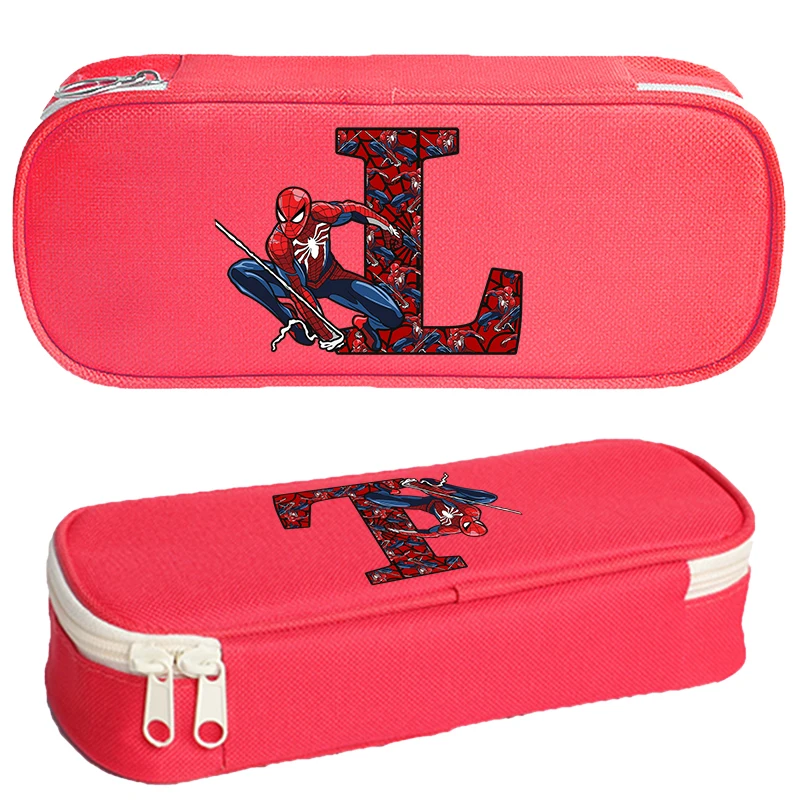 Marvels SpiderMans Boys Print Pencil Box studente materiale scolastico cancelleria Cartoon Anime Kids Penbag Pencilcase regali di compleanno