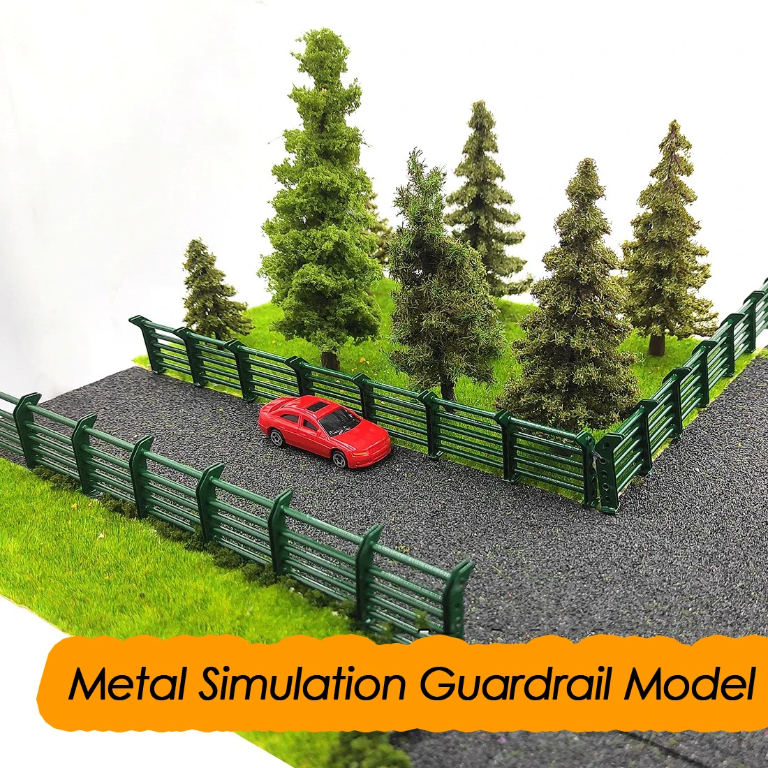 1/64 Ho Scale Miniature Simulation Model Viaduct Highway Protection Net Factory Building Bridge Riverside Scene Guardrail Model