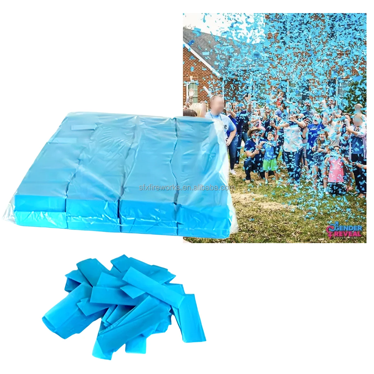 

USA Stock High Quality Blue Pink Confetti For Baby Wedding Gender Reveal Party Stage Effect Tissue Paper Confetti