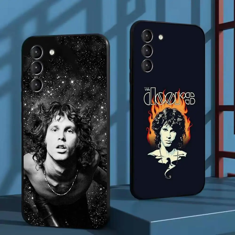 

The Doors Jim Morrison Phone Case For Samsung Galaxy A73,91,80,72,51,53,52,71,22,5G,Note,J7,8,9 Soft Black Cover