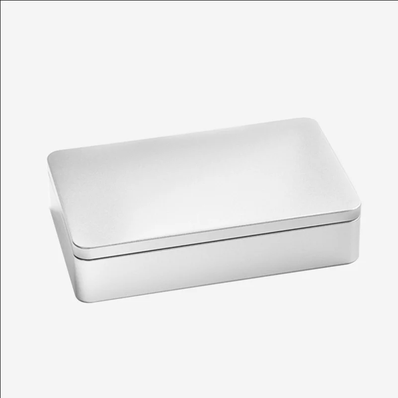 1Pcs Cookies Storage Tin Box Large Desktop Collectable Metal Container 21.5*13.5*5cm Rectangle Postcard Sundry Case Organizer