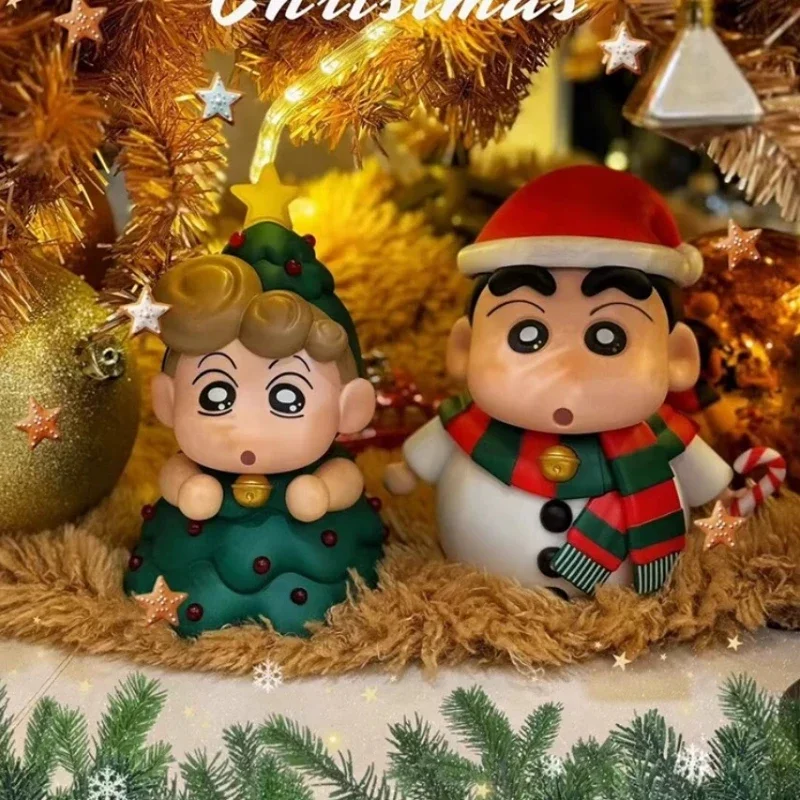 Figurines d'action de Noël Anime, Kendnosuke Nohara, Crayon Shin-chan Himawari Figurine, 12cm, Collection PVC, Décoration mignonne, Modèle Cadeau