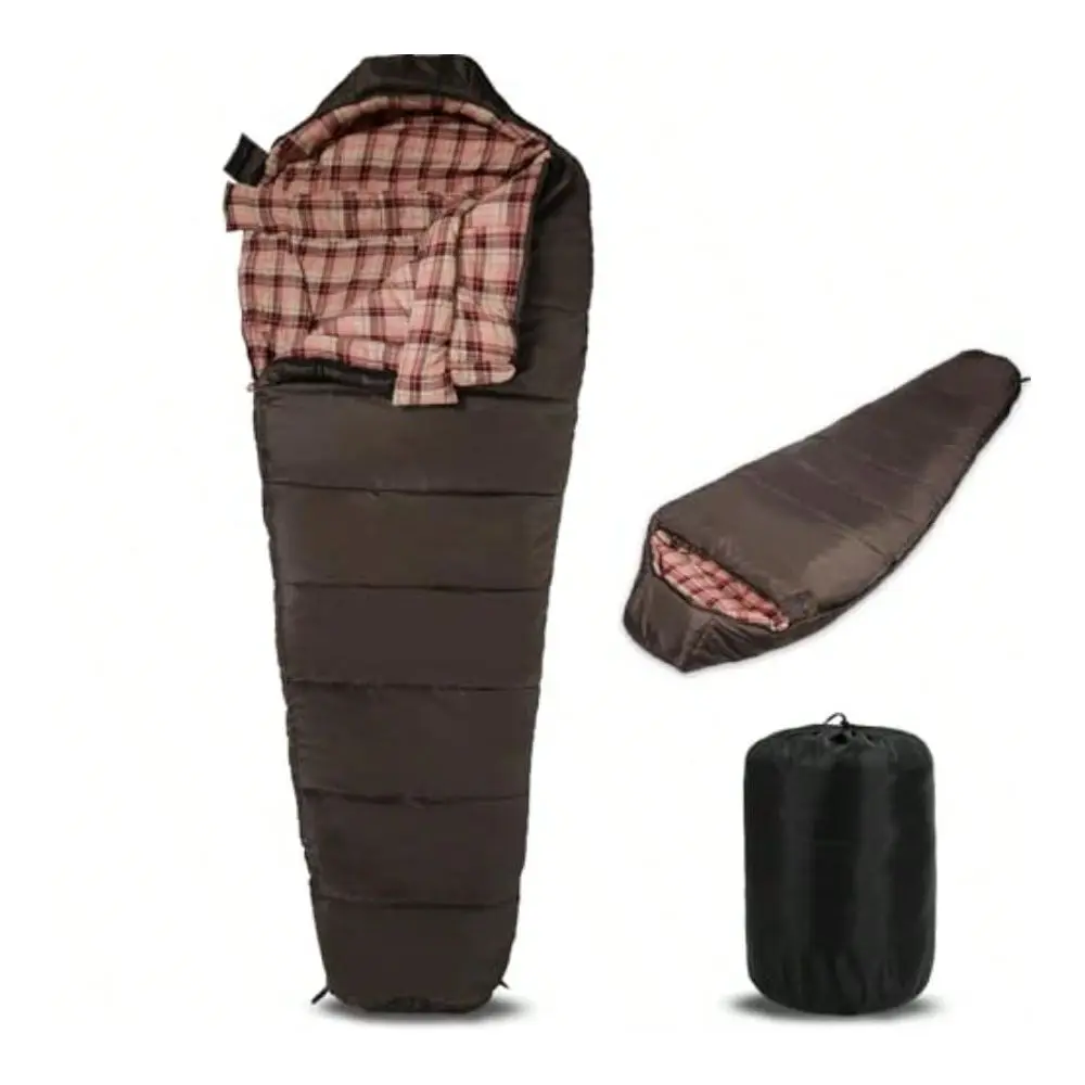 Sleeping Bag, Extreme 0 Degree Winter Cold Weather Flannel Cotton Sleeping Bag, Warm And Machine Washable Camping Equipment