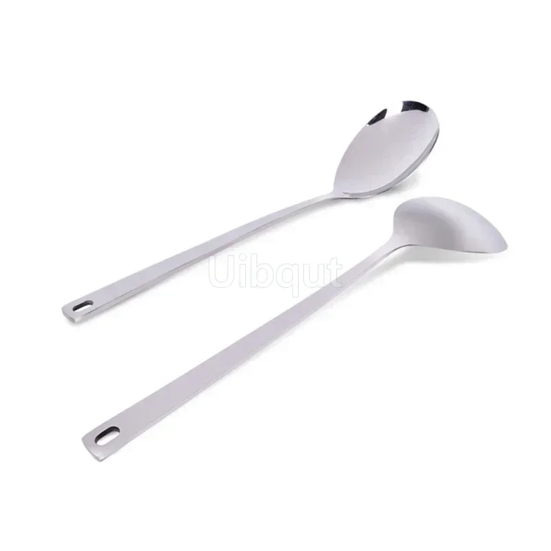 Buffet Service Spoons Long Handle Soup Tablespoon Restaurant Dinnerware Kitchen Utensils Stainless steel Large big Public Spoon