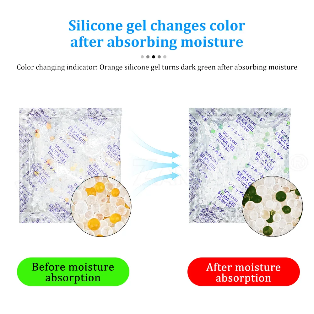 Reusable Orange White Transparent Silicone Desiccant for Bambu Lab AMS Filament Moisture-Proof Absorbent Parts