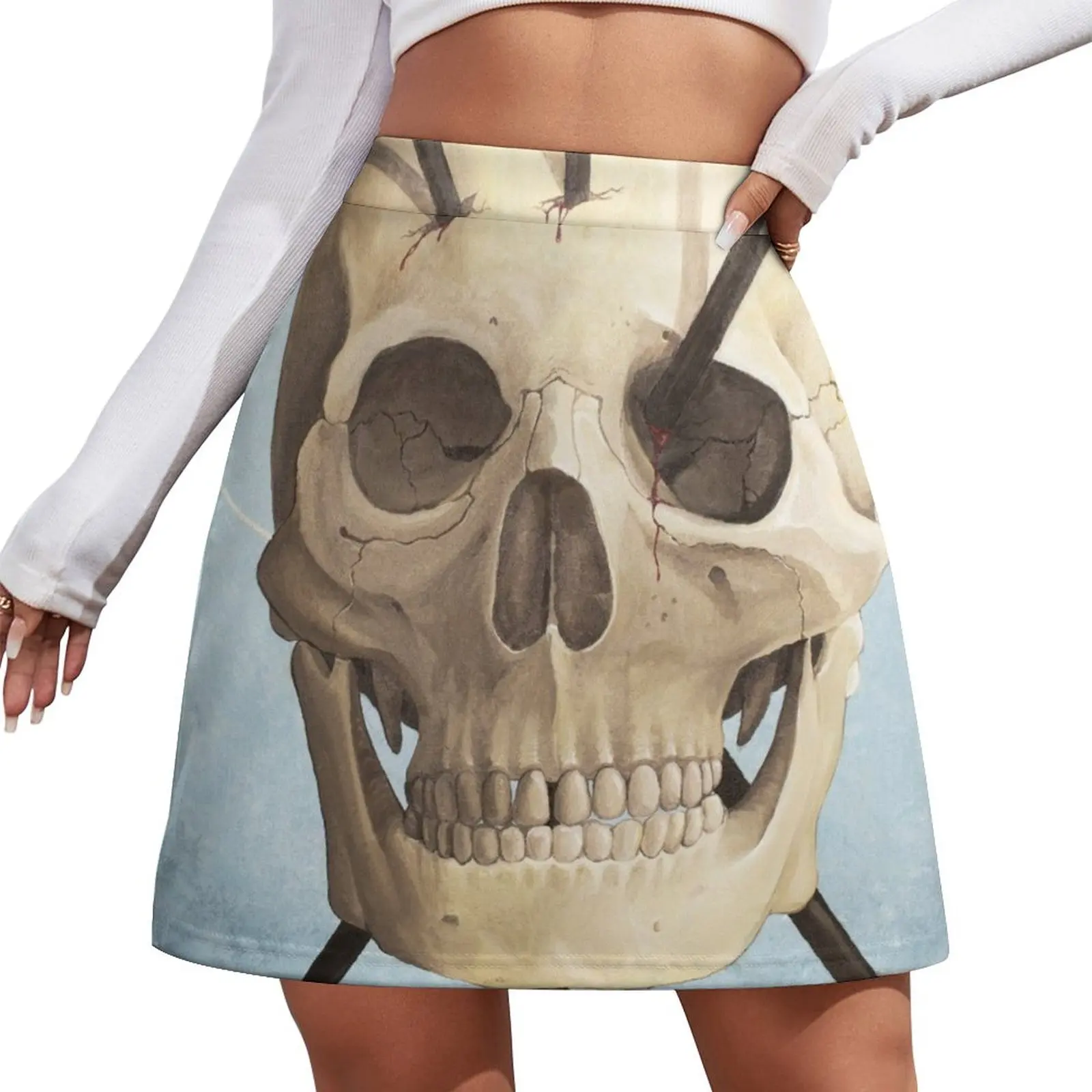 

Three of Arrows - Original Painting Mini Skirt festival outfit women Womens dresses korean fashion