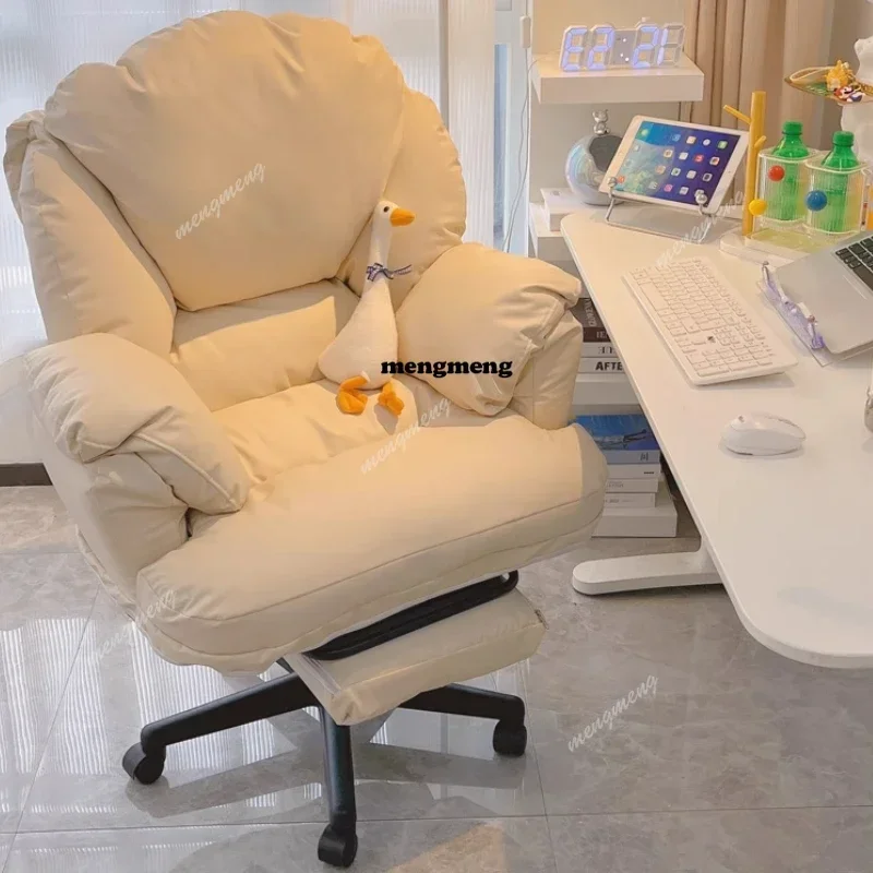 K182Cute Comfortable Computer Chair Designer Elegant White Home Gaming Chairs Recliner Playseat Silla Escritorio Office Furnitur
