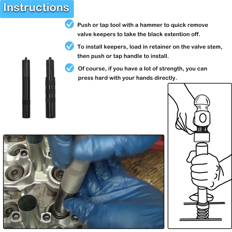 

A20K-36050 Valve Keeper Remover Installer Kit Valve Spring Compressor Retainer Tool For Four Cylinder Engines With Valve Stems