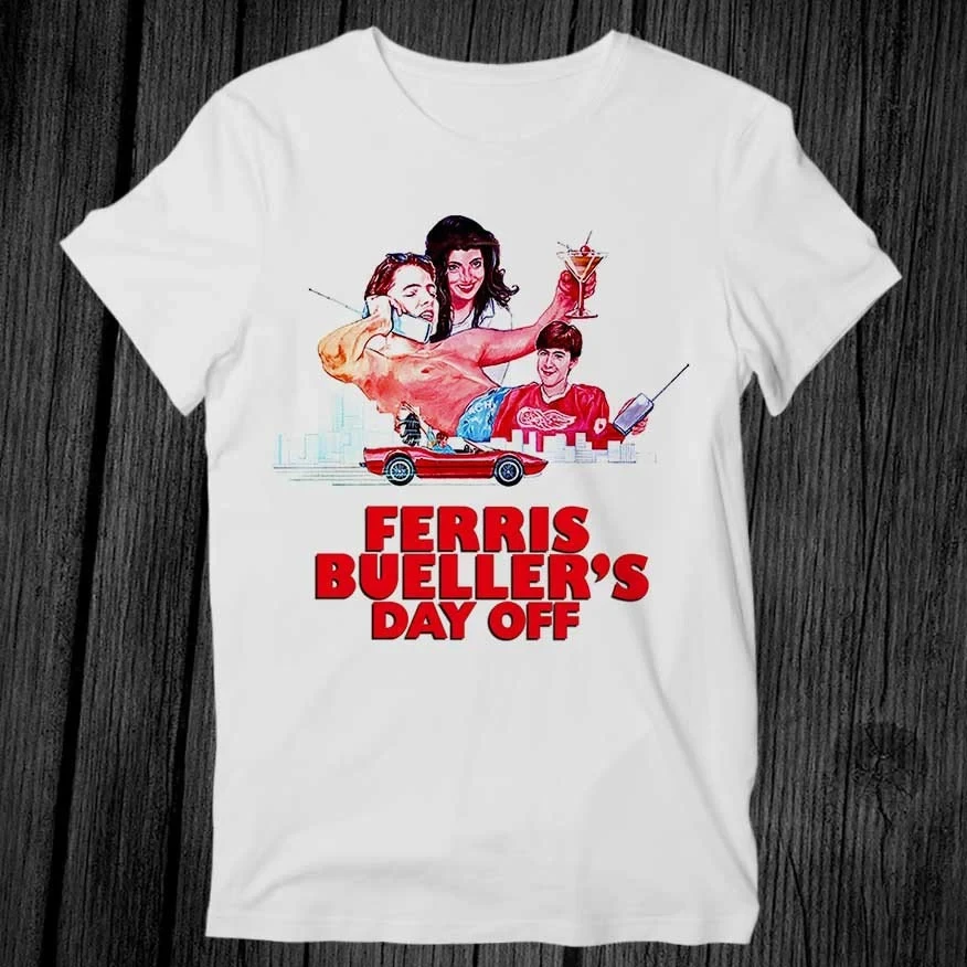 Ferris Buellers Day Off T Shirt Unisex Adult Mens Womens Gift Cool Music Fashion Top Vintage Retro Tee