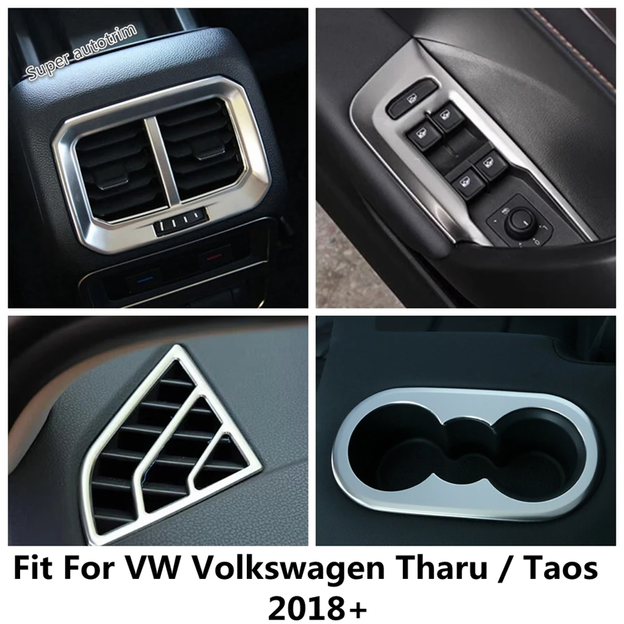 

Water Cup / Glove Box / Window Lift / Rear Armrest Box Air Vent Cover Trim Accessories For VW Volkswagen Tharu / Taos 2018 -2023