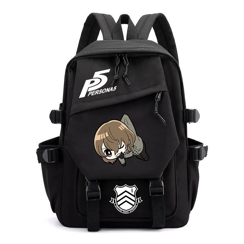 

29×42×13cm Black White Blue Green Pink, Persona 5, P5, Student Kids Teens School Bags, Large Capacity Anime Backpacks Girls Boys