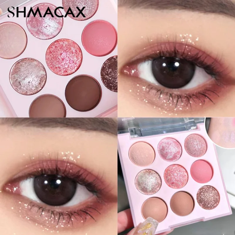 9 Color Eyeshadow Palette Eyeshadow Girl Beginner Makeup Tray Sculpture Highlight Cosmetic For Girls Accessories Cosmetic