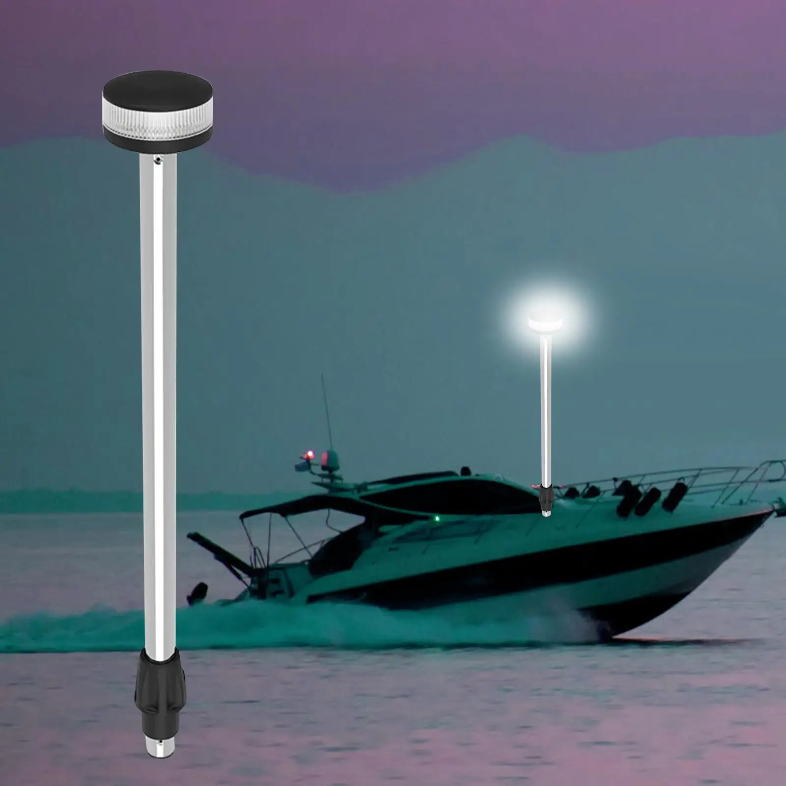 Lampu navigasi perahu Plug in Mount, lampu buritan laut tahan air