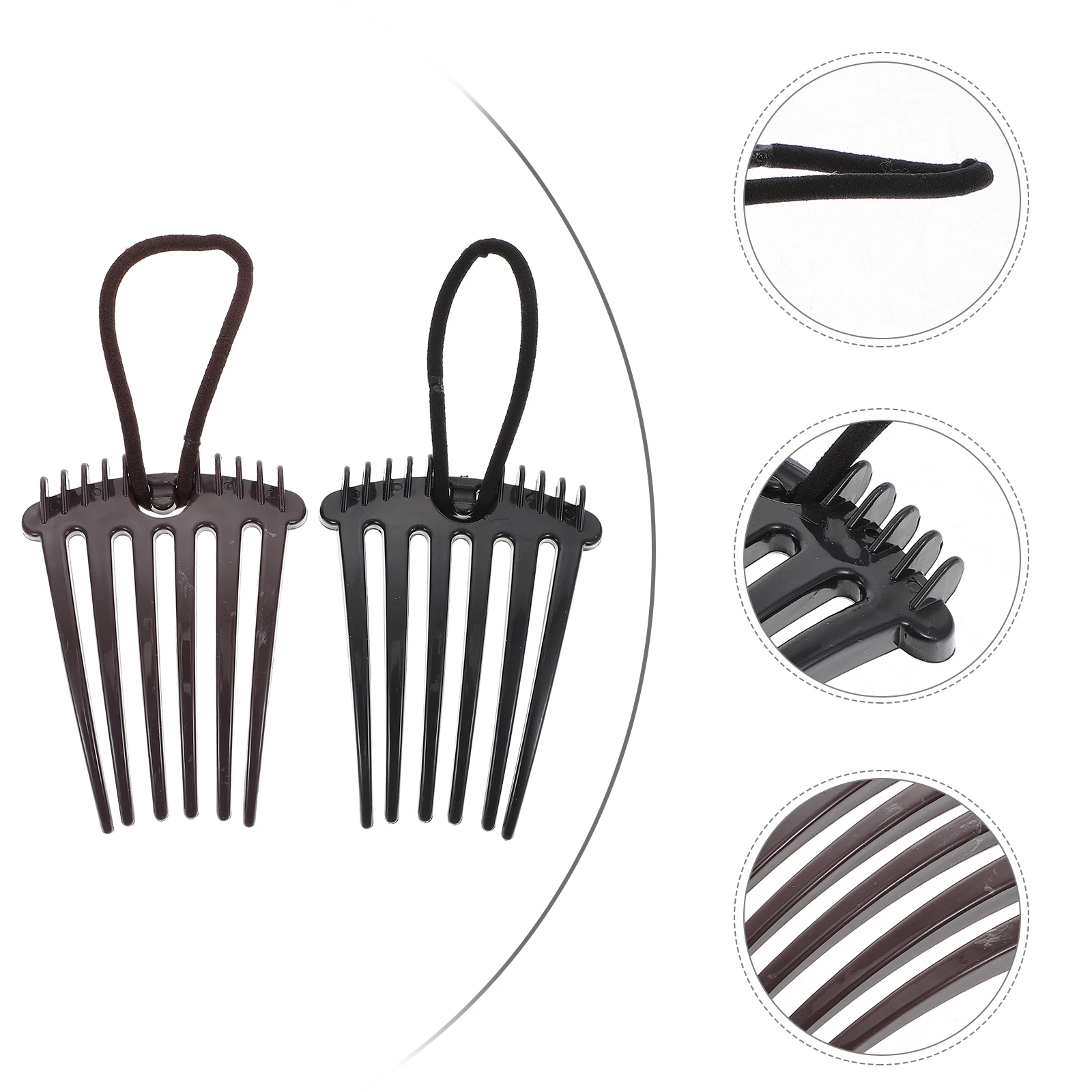 

4pcs Ponytail Hair Comb Simple Style Fountain Headpiece Wedding Accessories Pearl Women Combs Hair Care Styling