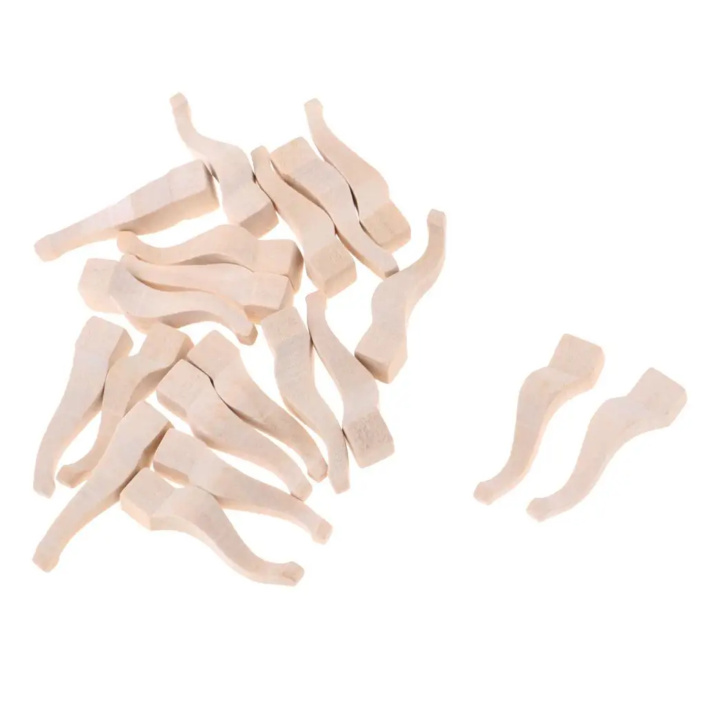 Dollhouse Miniature Wood Table Legs Set 1/12 DIY Accessories for Home Office Doll House Furniture