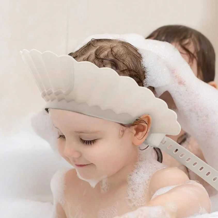 

Baby Shower Soft Cap Adjustable Hair Wash Hat for Kids Ear Protection Safe Children Shampoo Bathing Shower Protect Head Cover