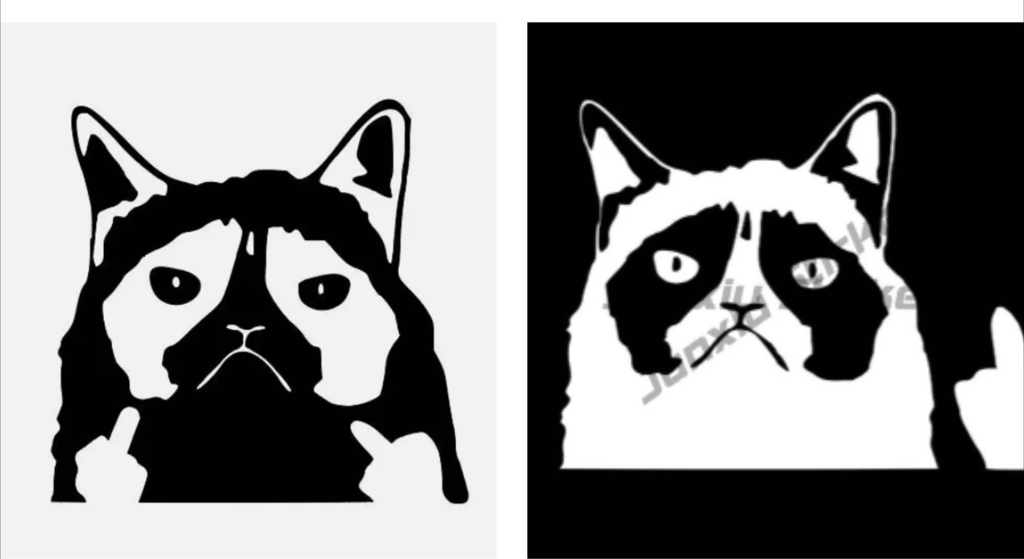 

Cat Angry Flippin 'Off Funny Car Window Vinyl Stickers