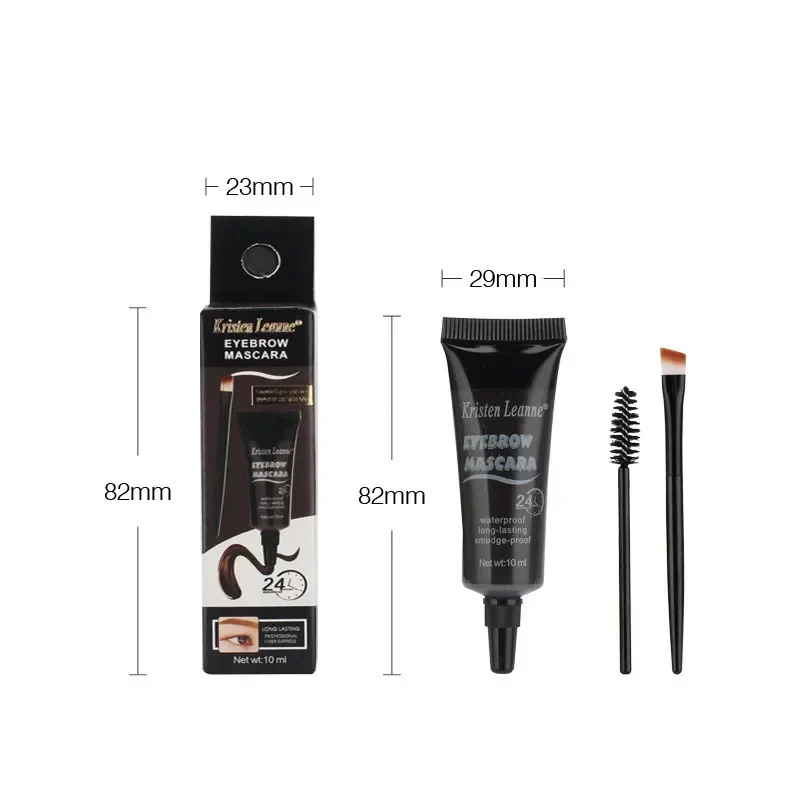 4-kleuren natuurlijke vloeibare verven wenkbrauwcrème set professionele waterdichte duurzame bruine tint wenkbrauw mascara wenkbrauwverf make-up