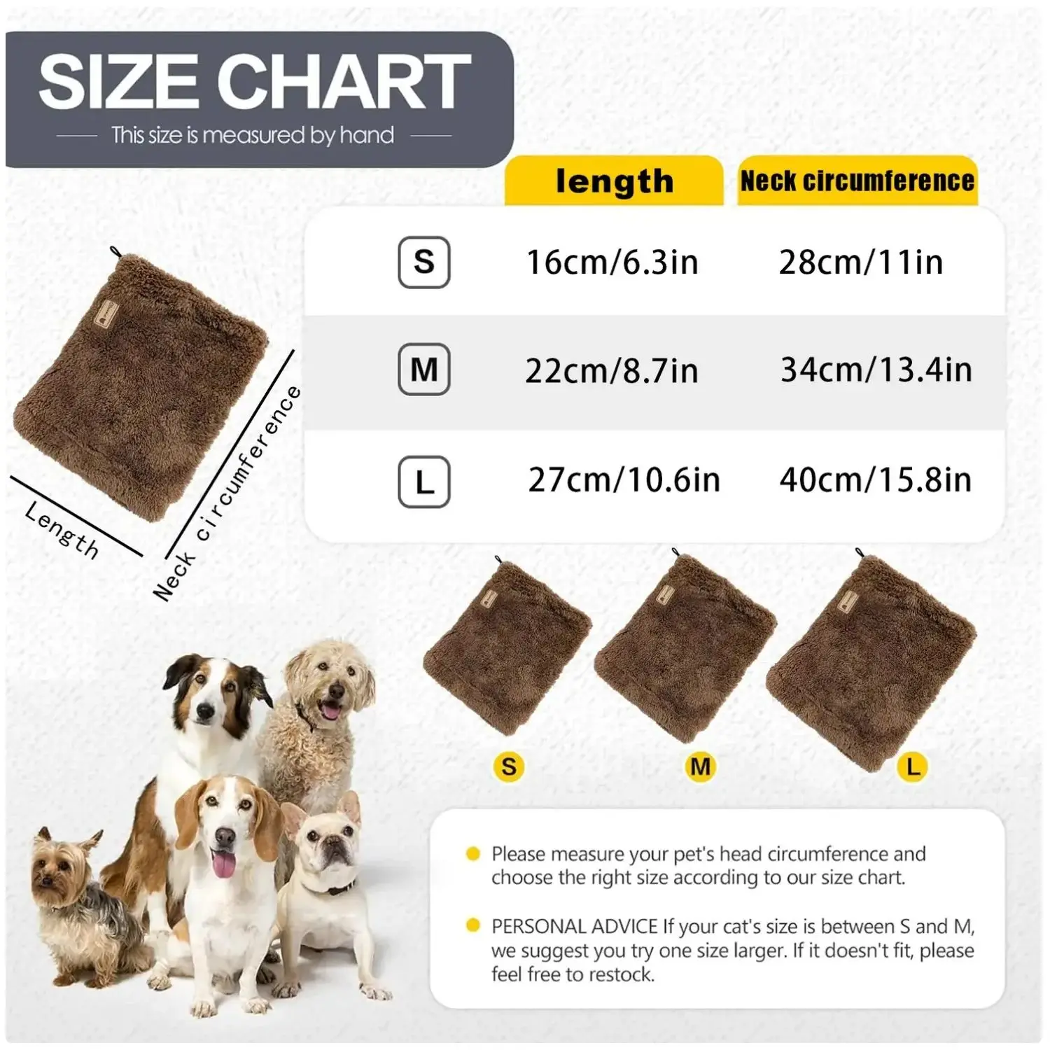 Dog Scarf Winter Keep Warm Reduce Noise Prevent Fright Adjustable Soft Comfortable Multiple Models Choose Pet Headgear Supplies