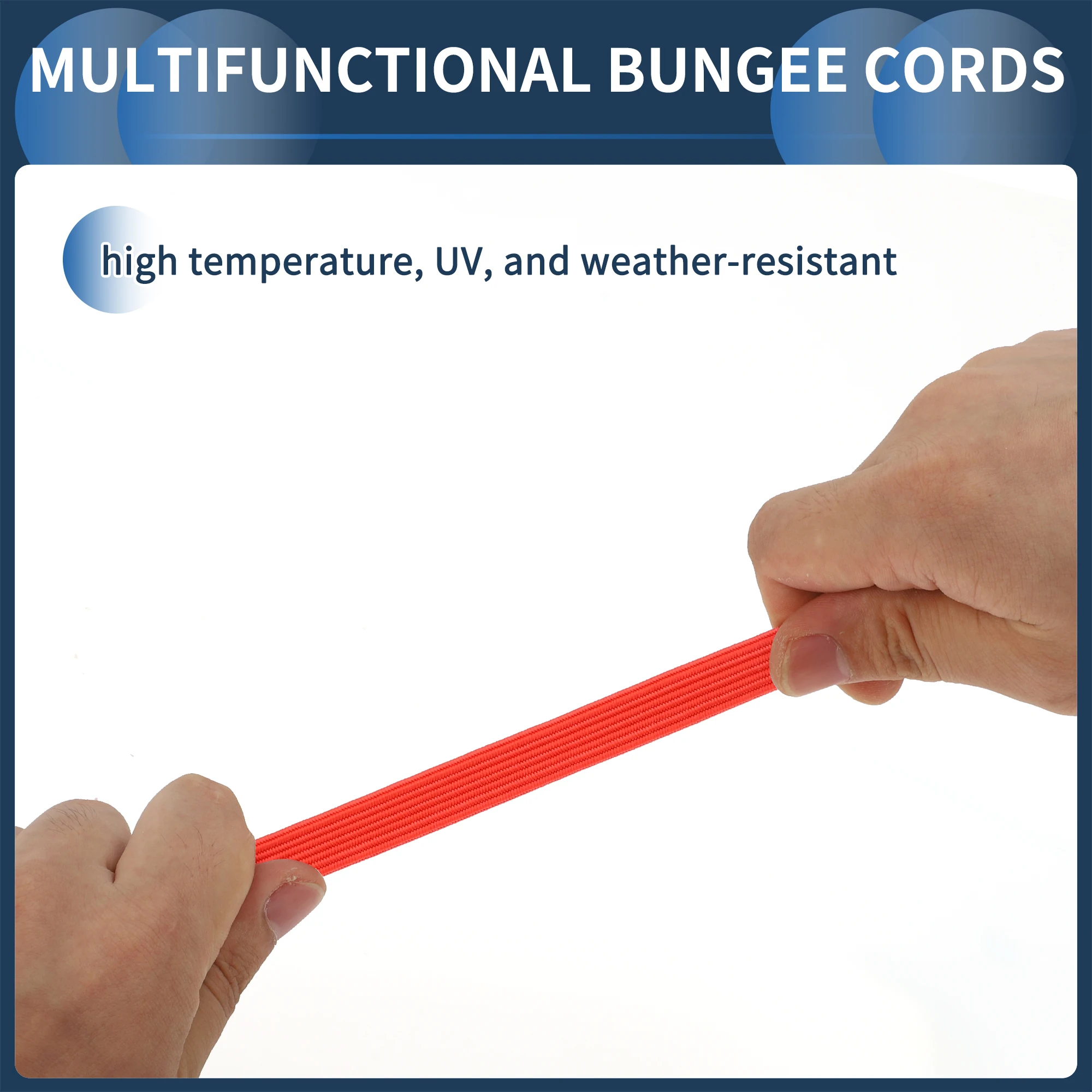 X Autohaux حبال بنجي قابلة للتعديل مع خطافات 60 سم حبال بنجي قابلة للتعديل مع مشبك أحمر #4