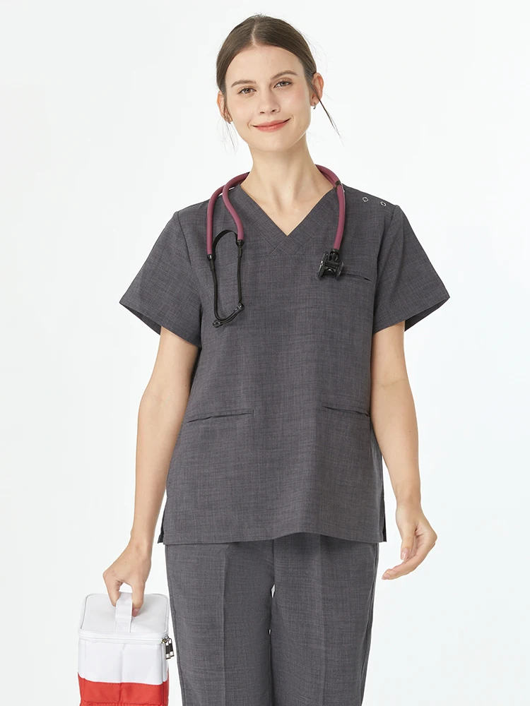 

Micro Stretch Scrub Uniform NEW Fabric Nursing Scrubs Medical Workwear Moisture-wicking Sanitary Clinical Aesthetic Scrub Sets