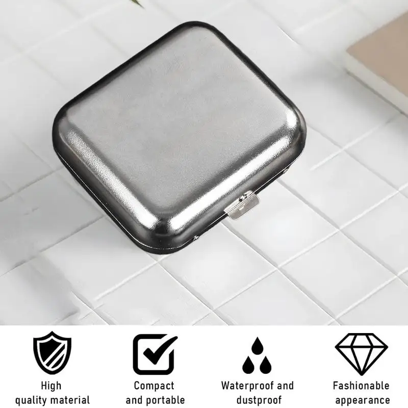 Portable Mini Metal Ashtray 1 Pocket Sized Lightweight Leak Proof  Gadget for Outdoor Use