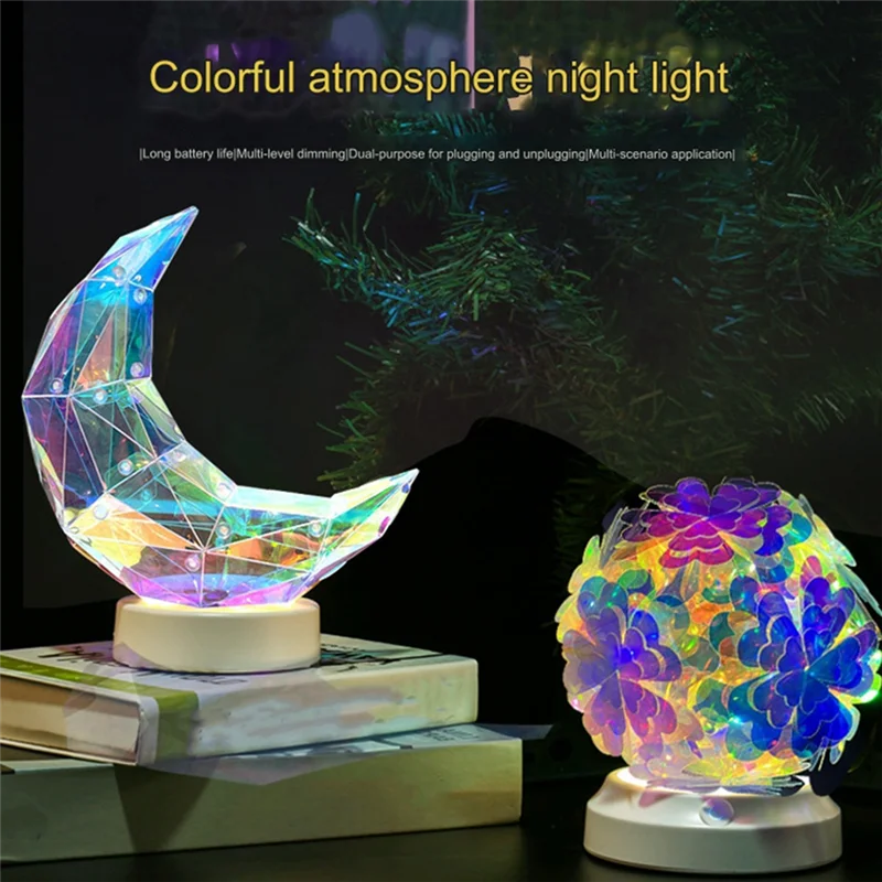 A008 Lampada da camera Lampada da comodino Luce notturna Cambia colore colorato Luce romantica e atmosfera dell'ombra Luce notturna