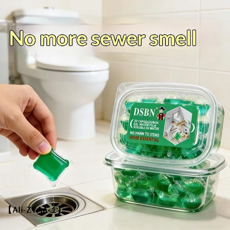 Odor Removal Sewer Cleaner Scented Gel Airs Freshener For Sinks Drains Gel Water Film Soluble In Water For Kitchen For Bathroom