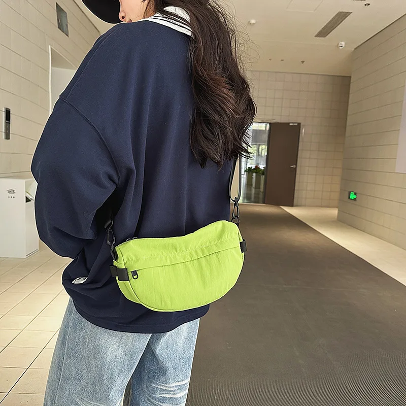 

Korean Fashion Candy Color Crossbody Bags For Women Motorcycle Casual Shoulder Bags 2025 Autumn Commuting Travel Handbags