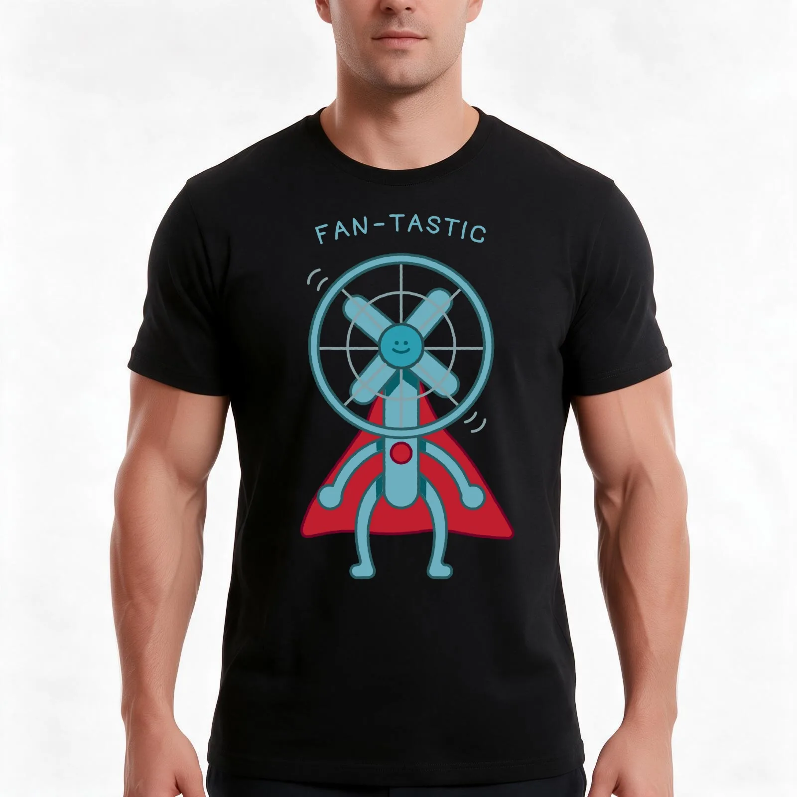 Fan-tastic T-Shirt, Summer Casual Cotton Tee, Oversized Streetwear Tops, Vintage Graphic Print, Loose Fit Short Sleeve
